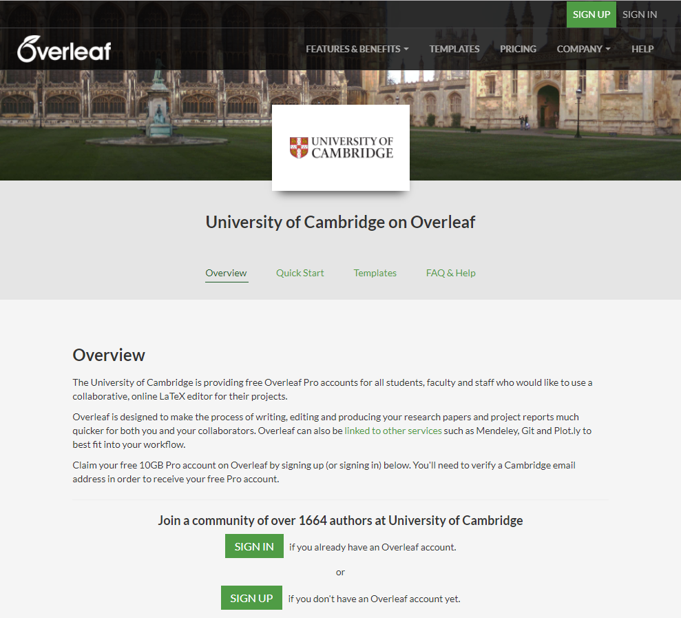 University of Cambridge Portal