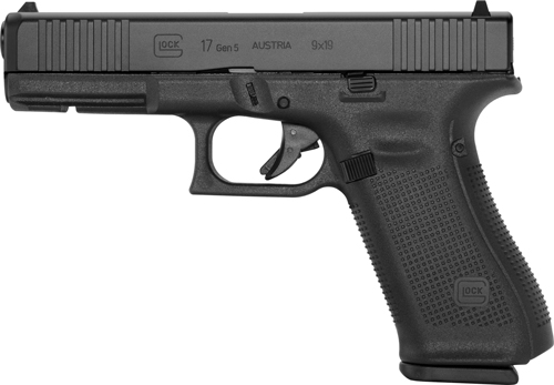 Glock 17 Gen5 Handgun 9mm Luger 10/rd Mags (3) 4.49″ Barrel Black Austria