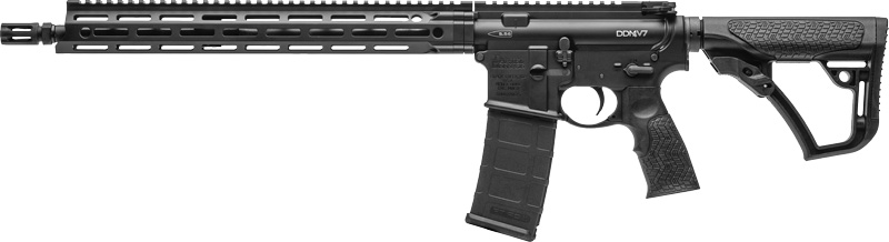 Daniel Defense 0212802081047 DDM4 V7 5.56x45mm NATO 16" 30+1 Black Hard Coat Anodized 6 Position w/S