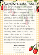Goji Berry Mint from Handmade Tea