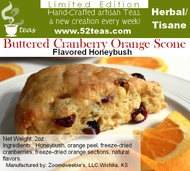 Buttered Cranberry Orange Scone Honeybush from 52teas