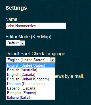 Language selector