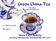 Green China Tea cut and sifted from Home Farm Herbery