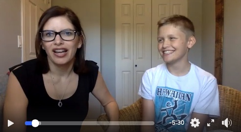 Me and Sam my "spirited" boy recently doing a video Q&A in my group