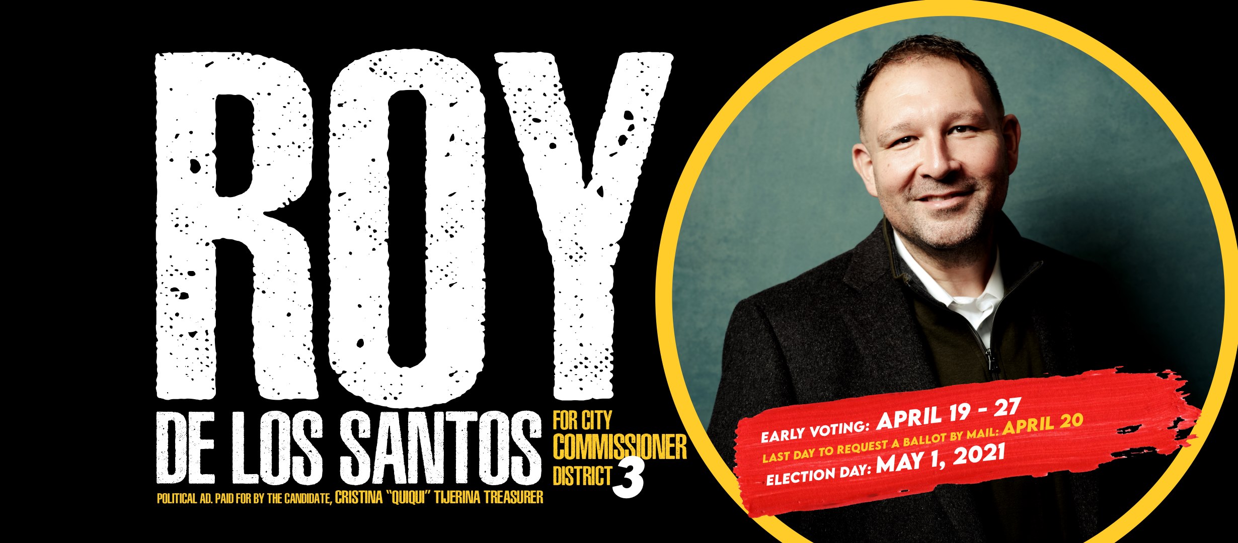 Roy De los Santos for City Commissioner District 3 logo