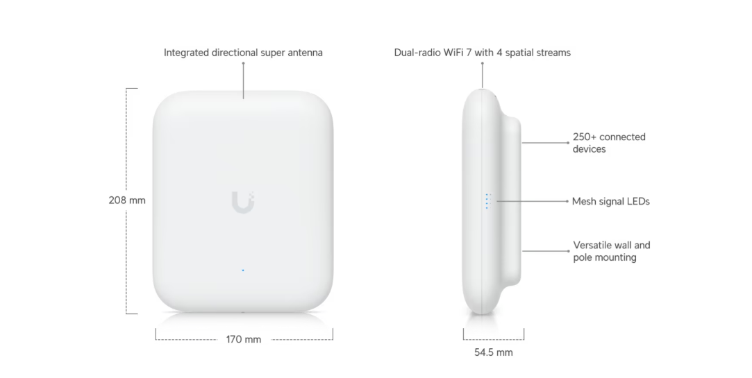 Ubiquiti UniFi U7 Outdoor All-weather WiFi 7 AP - Micro Center