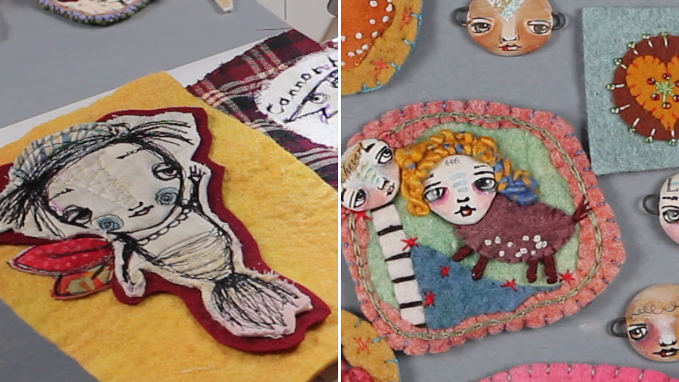 Product image for Bundle Courses: The Free Hand & Tiny Stitchy Scenes with Sunny Carvalho