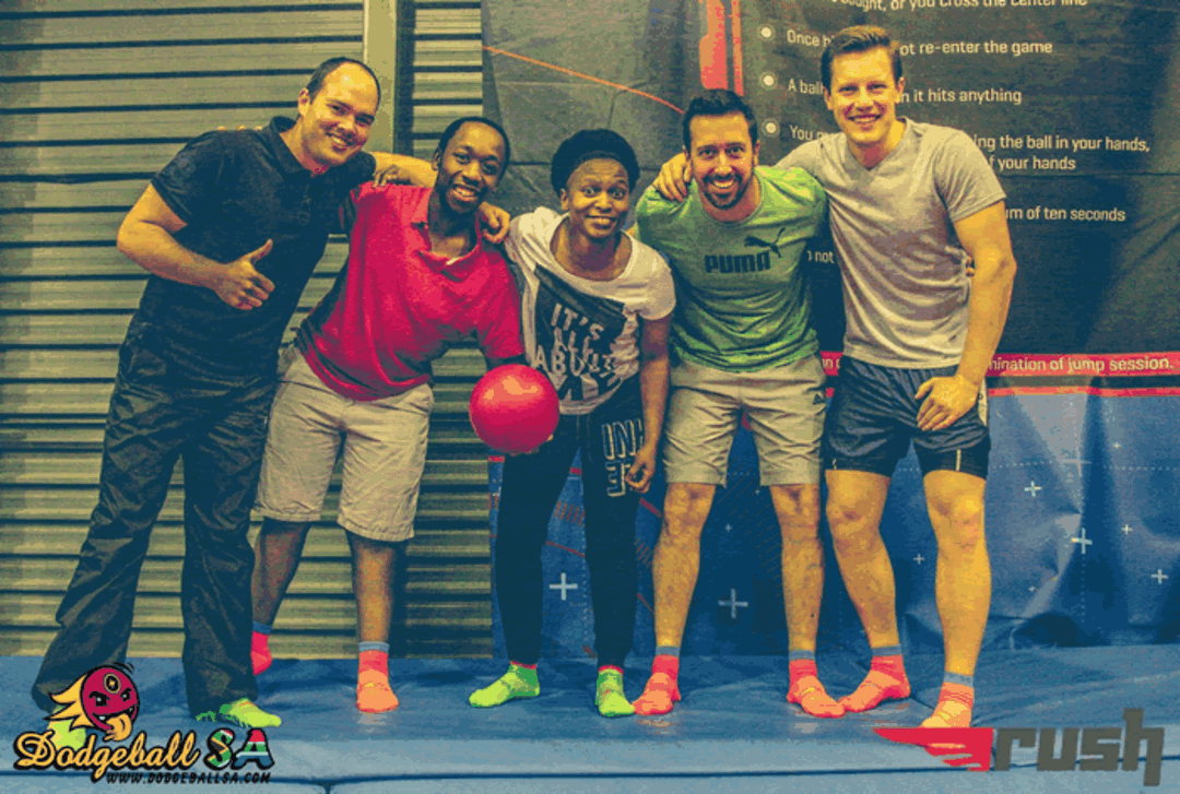 Members of the CPT team after a team building event playing dodge ball!
