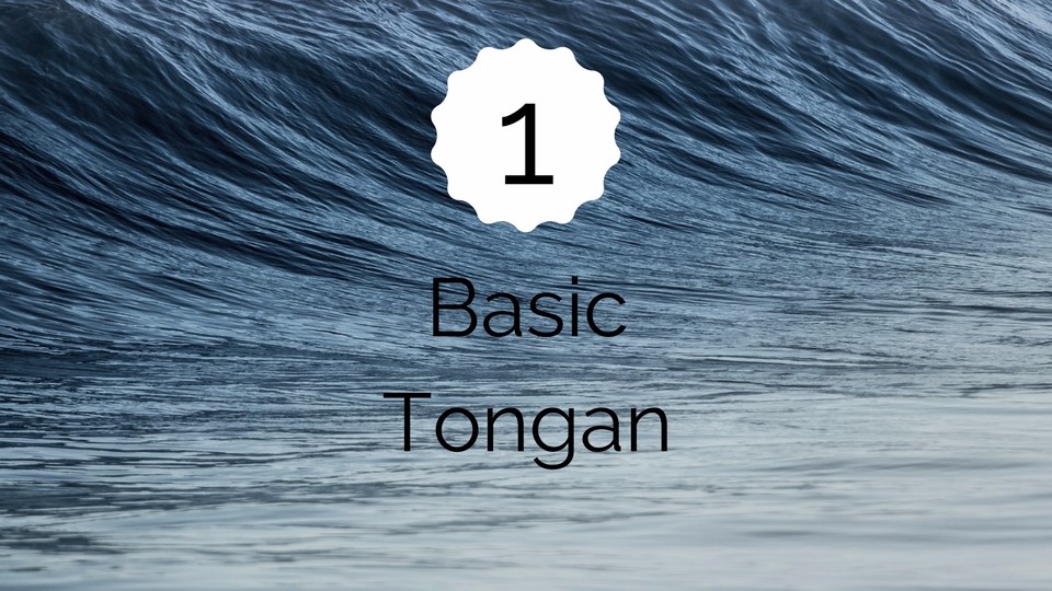 Basic Tongan Language Learn Tongan Speak Tongan