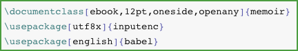 oneside and openany in LaTeX source code