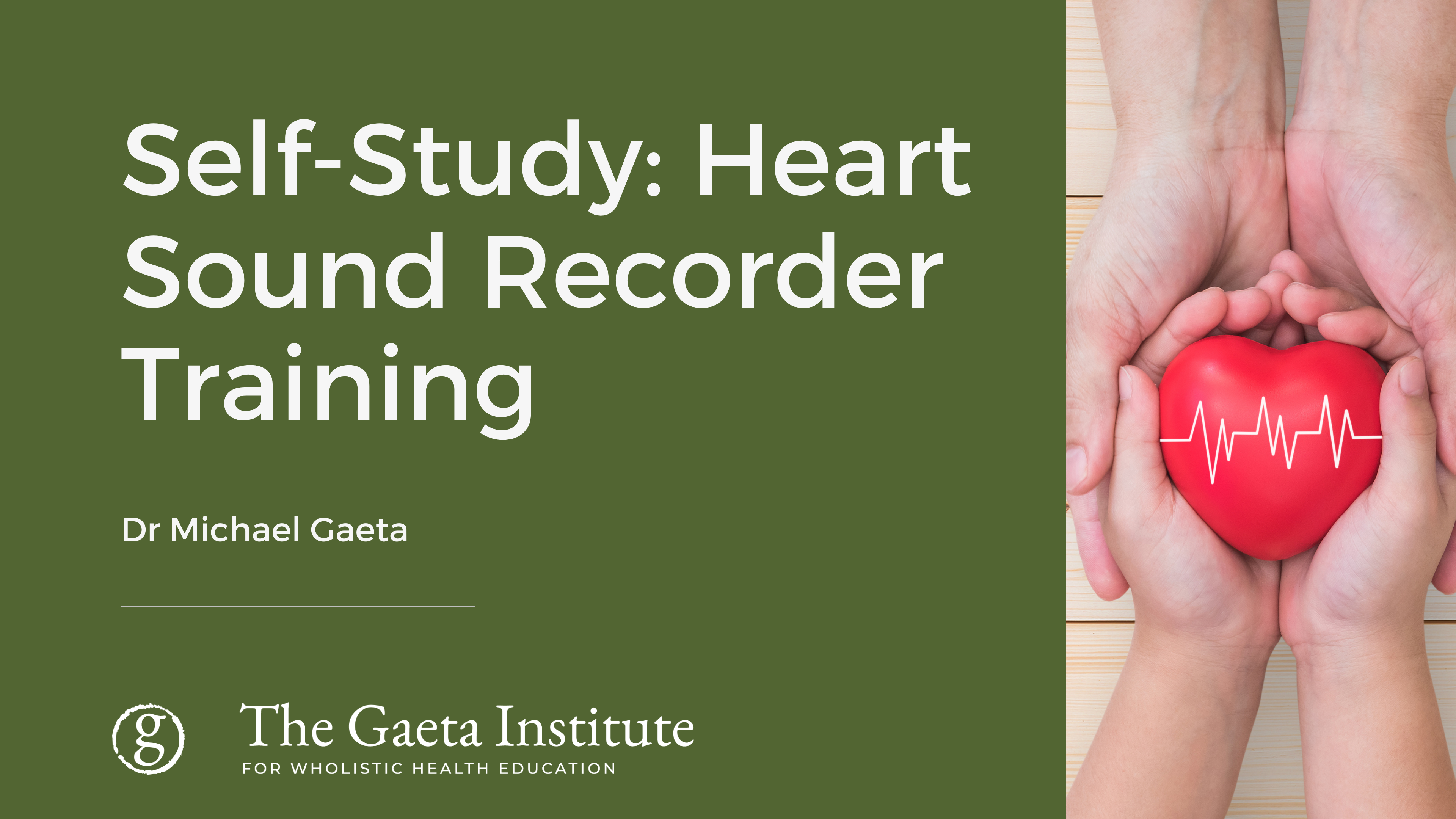 Self-Study: Heart Sound Recorder Training