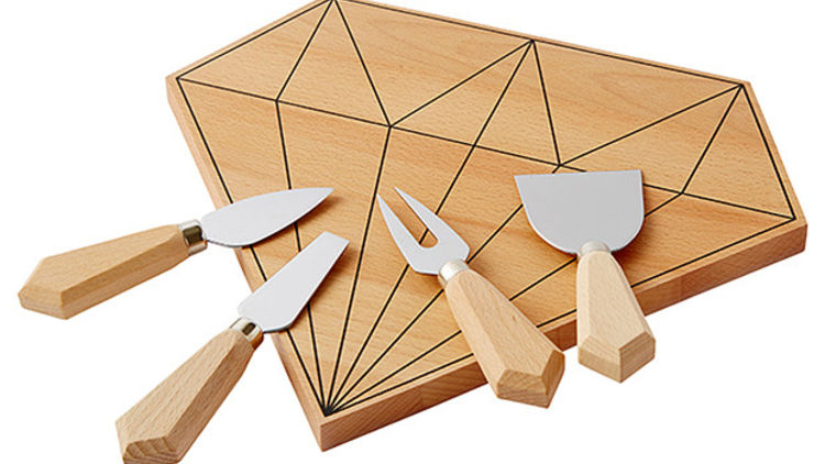 LTD Set Of 4 Cheese Knives With Diamond Board (from Target)