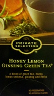 Honey Lemon Ginseng Green Tea from Kroger Private Selection 