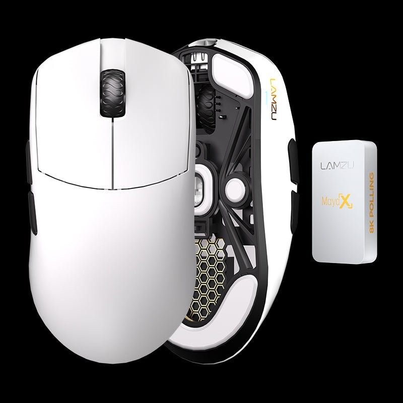 Lamzu MAYA X Wireless Gaming Mouse - White - Micro Center