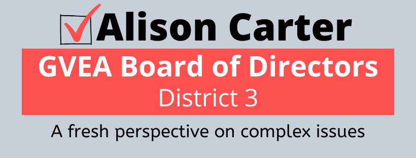 Alison Carter for GVEA District 3 logo