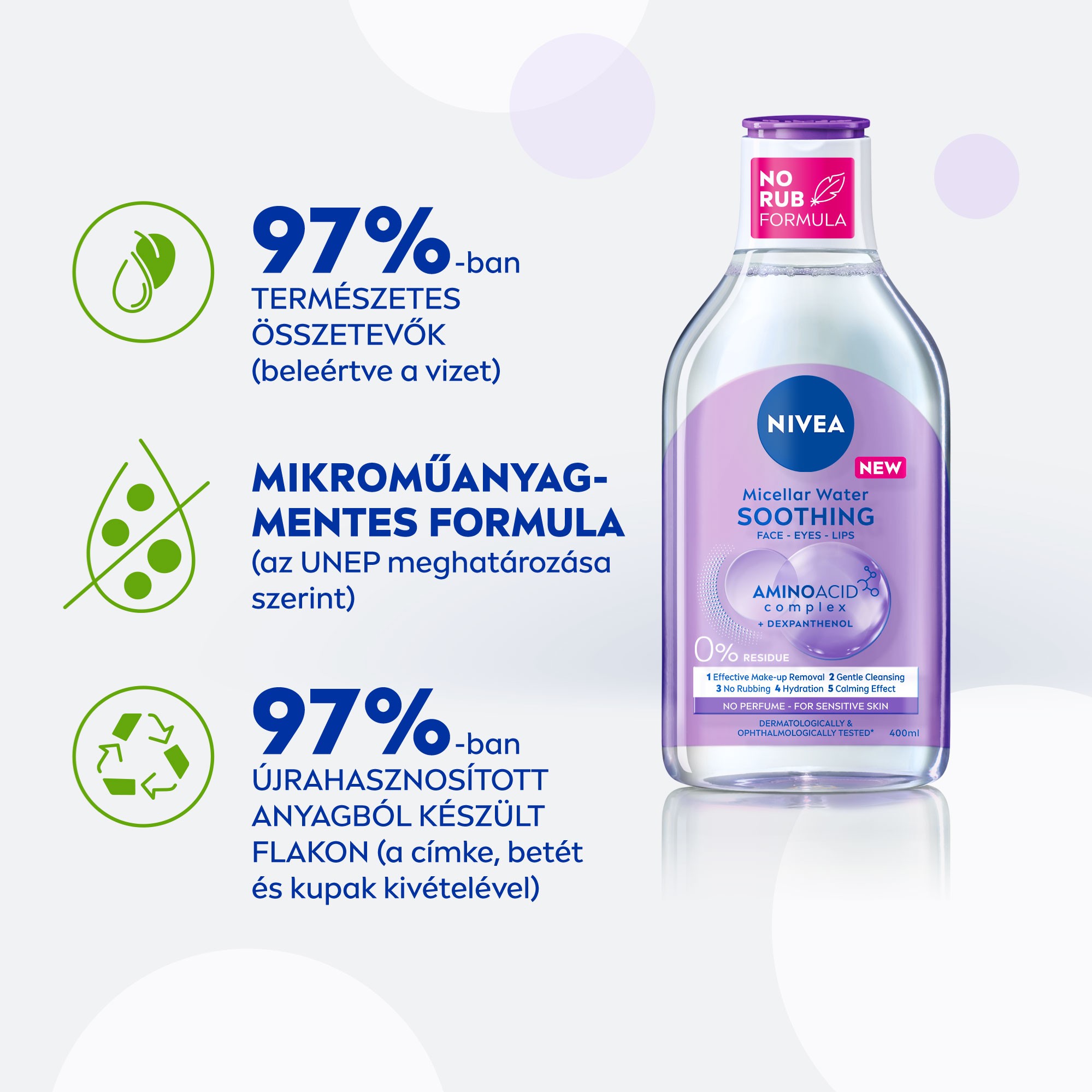 NIVEA Nyugtató Ápoló Micellás Arctisztító Érzékeny Bőrre