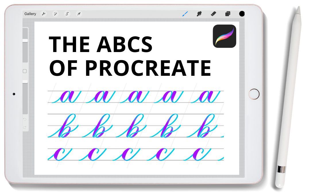 Lowercase Modern Brush Lettering Guide, iPad Lettering, Procreate App,  Learn Calligraphy