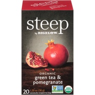 organic green tea with pomegranate from steep by Bigelow