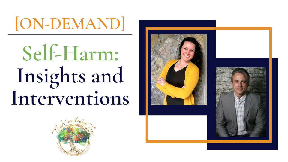 Self-Harm On-Demand Continuing Education Course for therapists, counselors, psychologists, social workers, marriage and family therapists