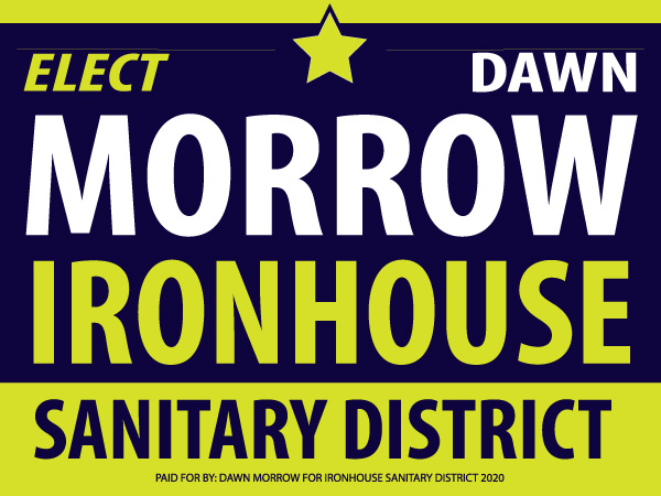 Dawn Morrow for Ironhouse Sanitary District 2020 logo
