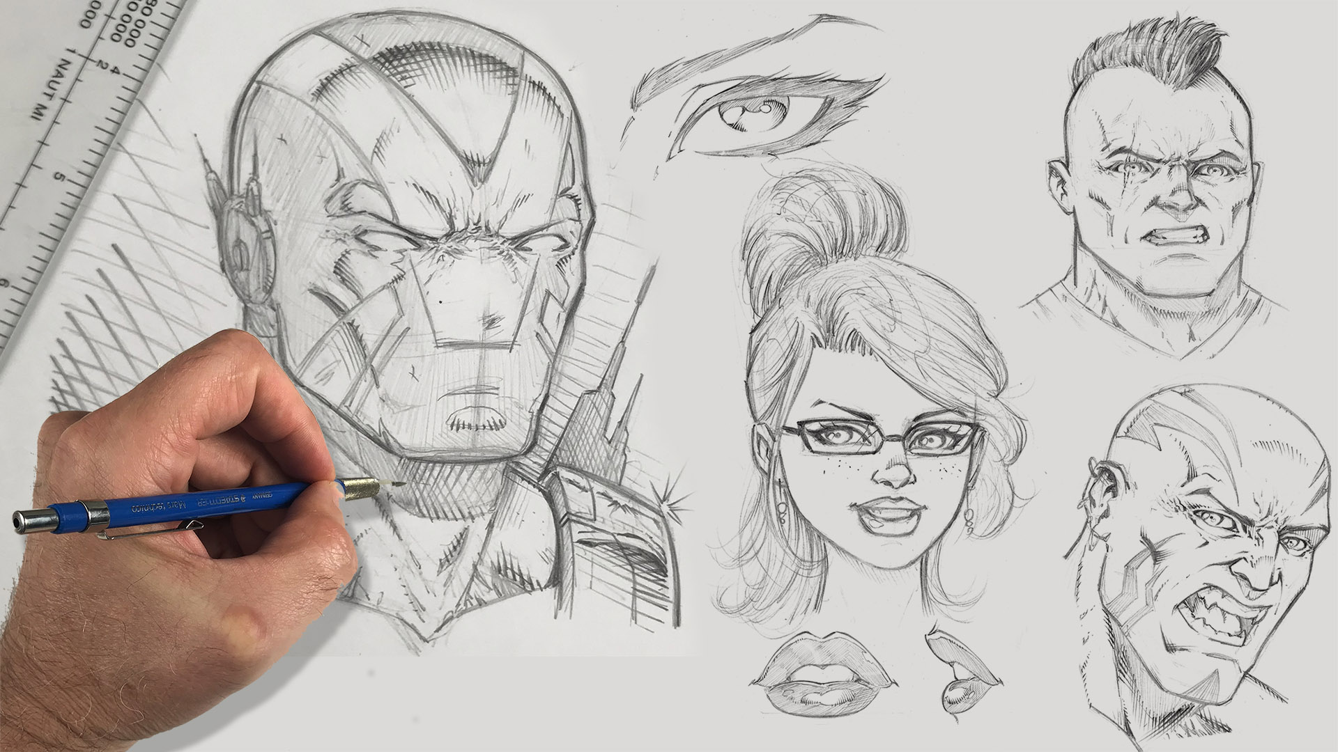 Drawing a Comic Book Character - Pose to Rendering, Robert Marzullo