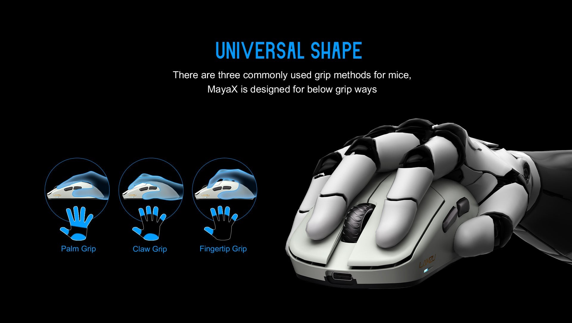 Lamzu MAYA X Wireless Gaming Mouse - Black - Micro Center