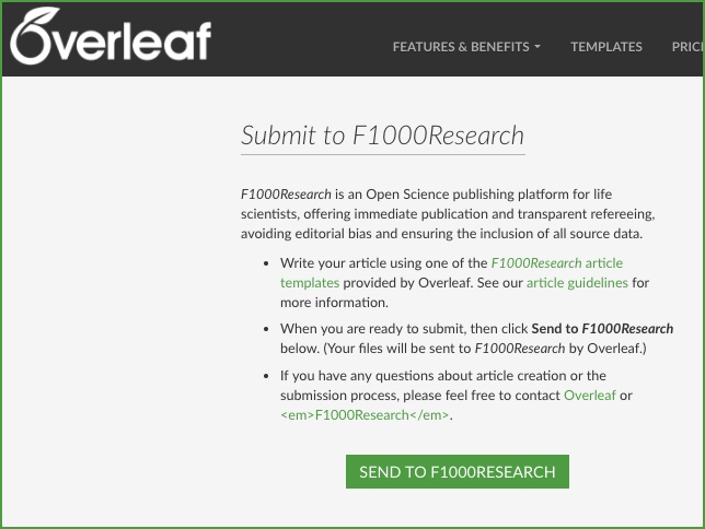 Direct submissions from Overleaf