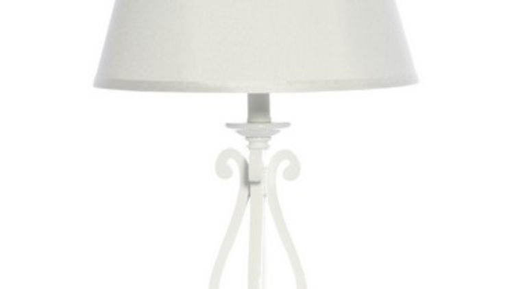 Bloomingdale White Resin Ornate Table lamp