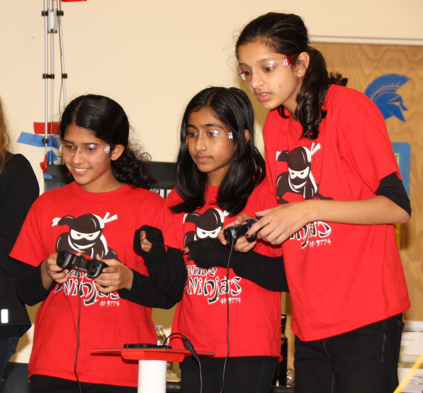 The Nano Ninjas team concentrating during one of the heats