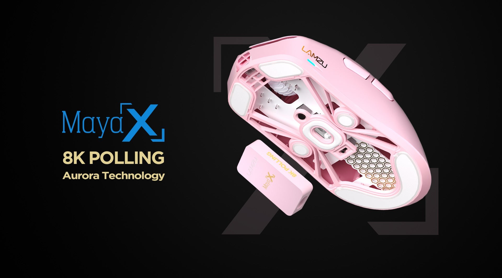 Lamzu MAYA X Wireless Gaming Mouse - White - Micro Center