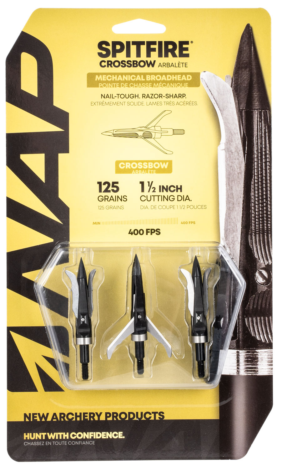60-697 Nap Archery Spitfire Crossbow Broadheads 125gr 3pk for sale online 