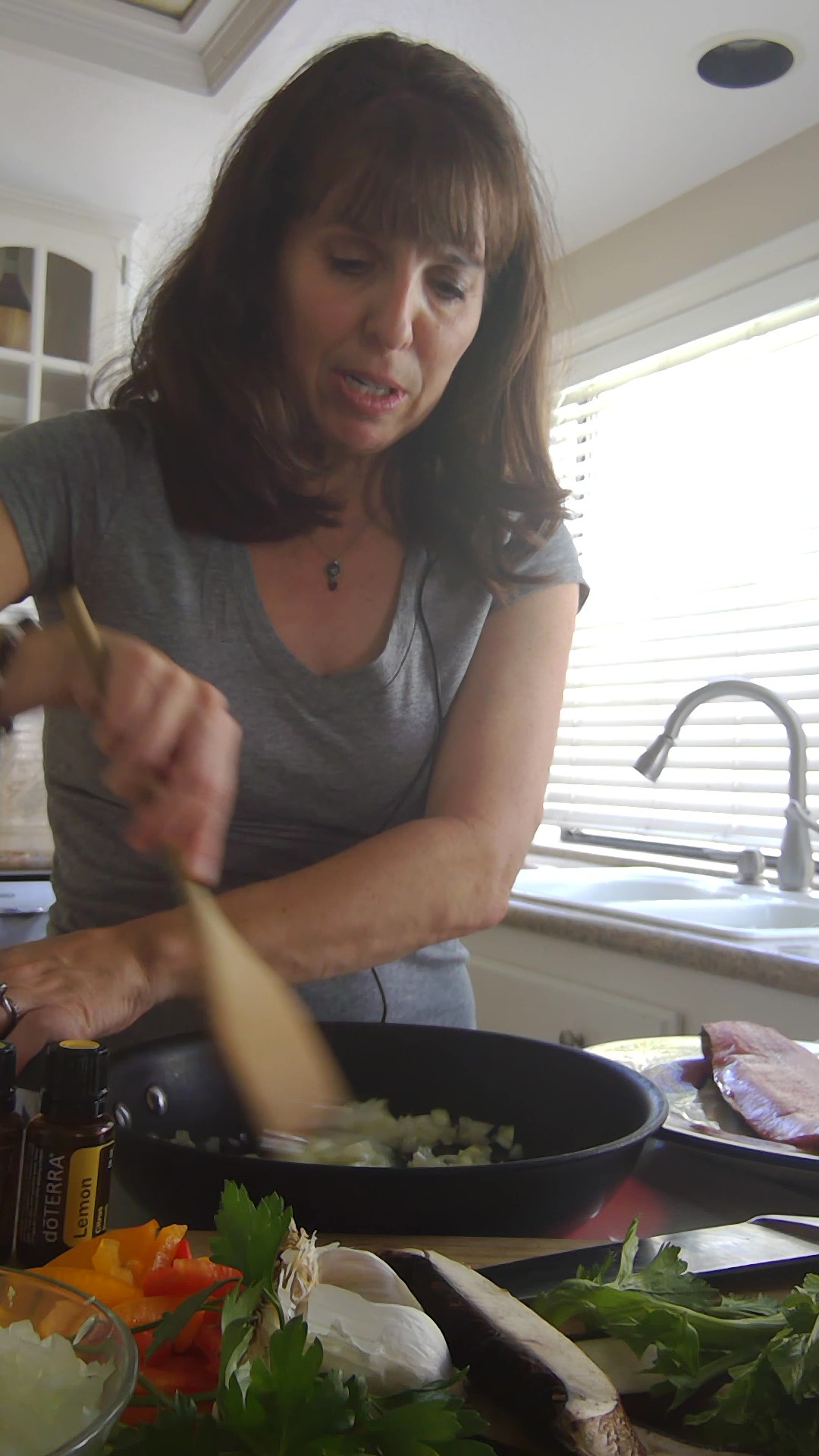 Dr. Michele Arnold cooking