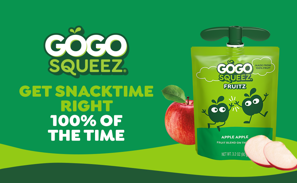 GoGo squeeZ No Sugar Added Apple Cinnamon & Apple Applesauce
