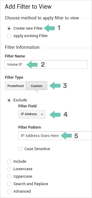 CREATE FILTER