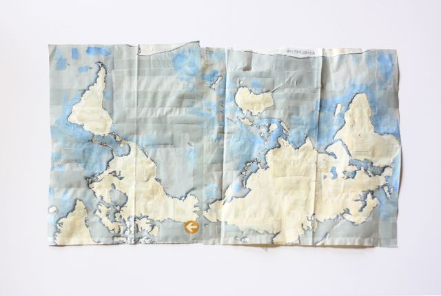 image: Untitled. 8x13inches, adhesive tape collage 