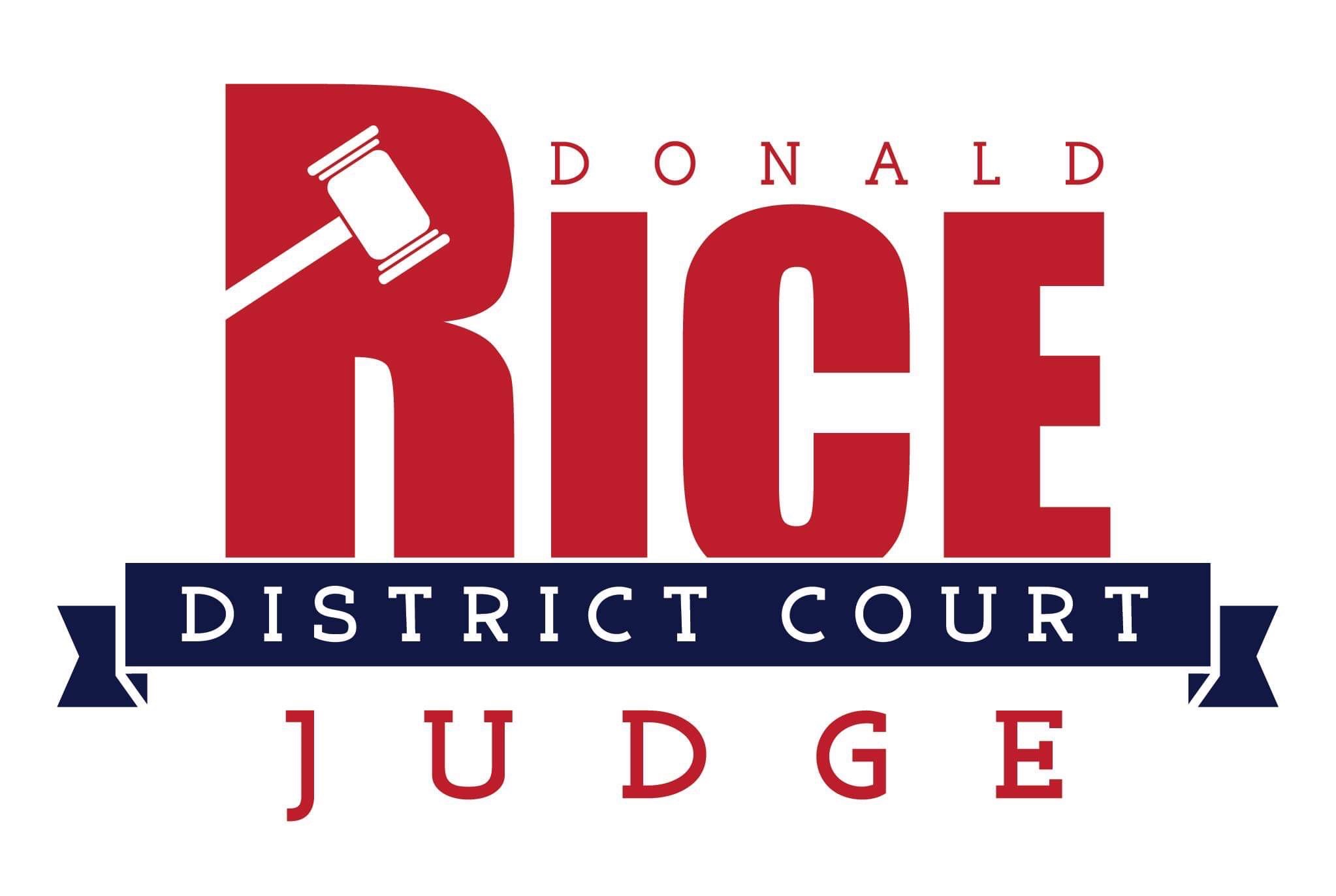 Donald Rice for Judge logo