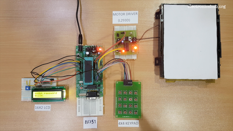 Password Based Door Lock System Electronics Hub Courses