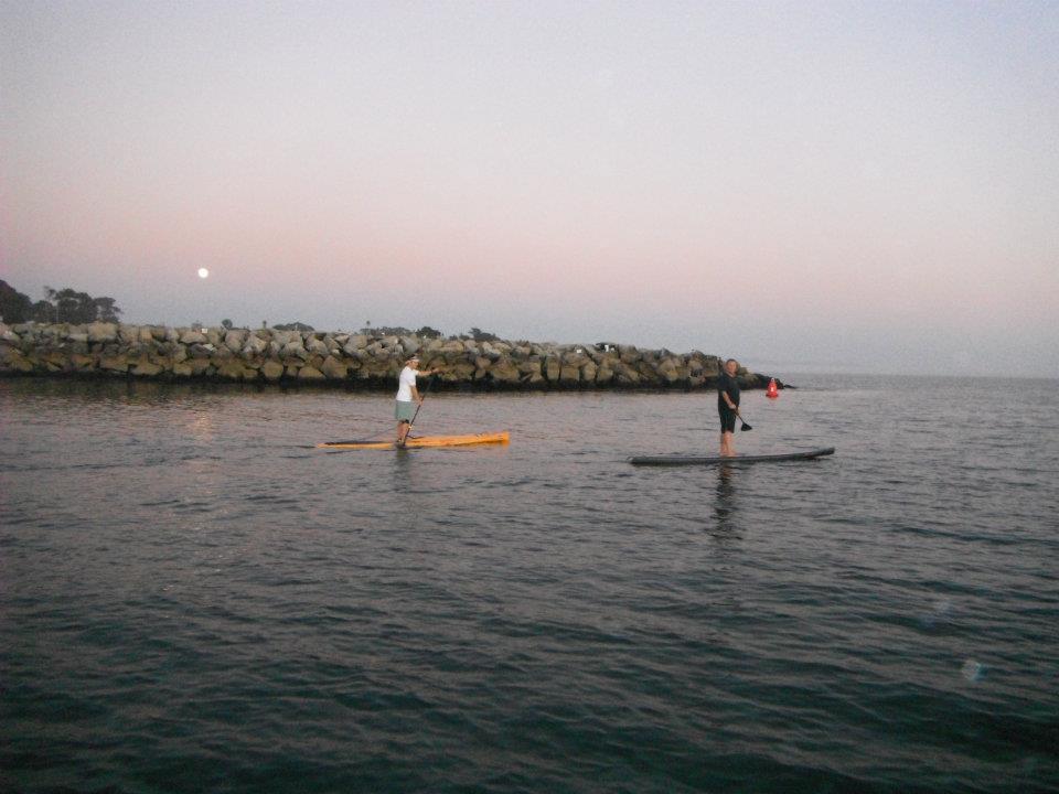 Sunset SUP in Santa Cruz California United States