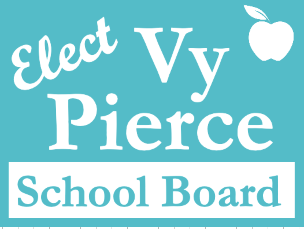 Vy Pierce for School Board 2022 logo