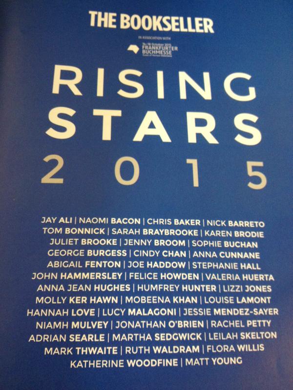 Bookseller Rising Stars 2015 image of full list