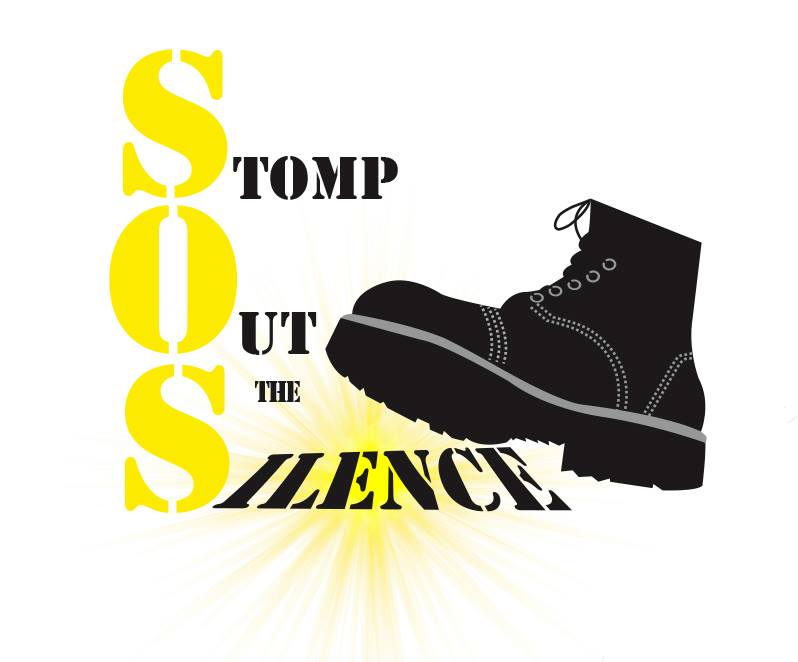 Stomp Out the Silence - (SOS) logo