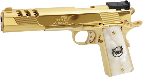 IVER GOLDEAGLEXL45WP 1911 DLX 45 6IN 24K GOLD