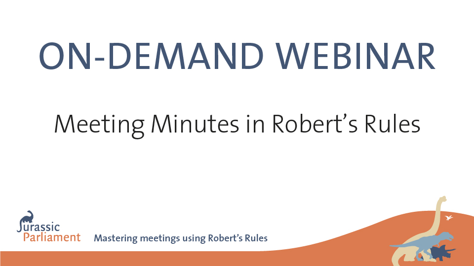 robert's rules amending minutes