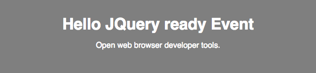 Web preview of explore JQuery document ready lab.
