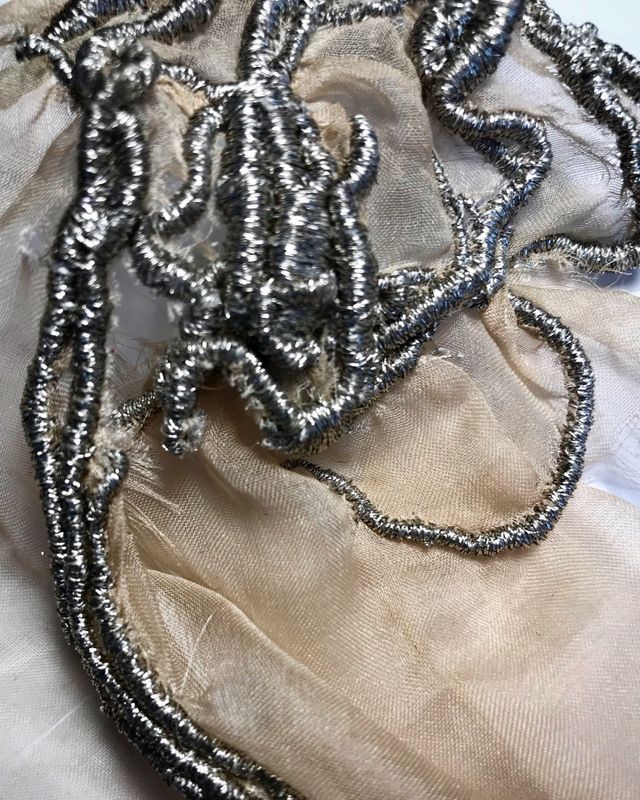 image: Detail of artwork in process. Photo: Jes Gamble 