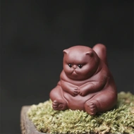 TANGPIN Purple clay tea pet cute cat Tea play crafts kung Fu tea set decoration with gift box from Tangpin