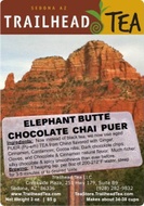 Elephant Butte Chocolate Chai Puer from Trailhead tea