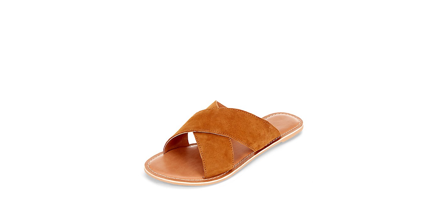 new look tan sliders