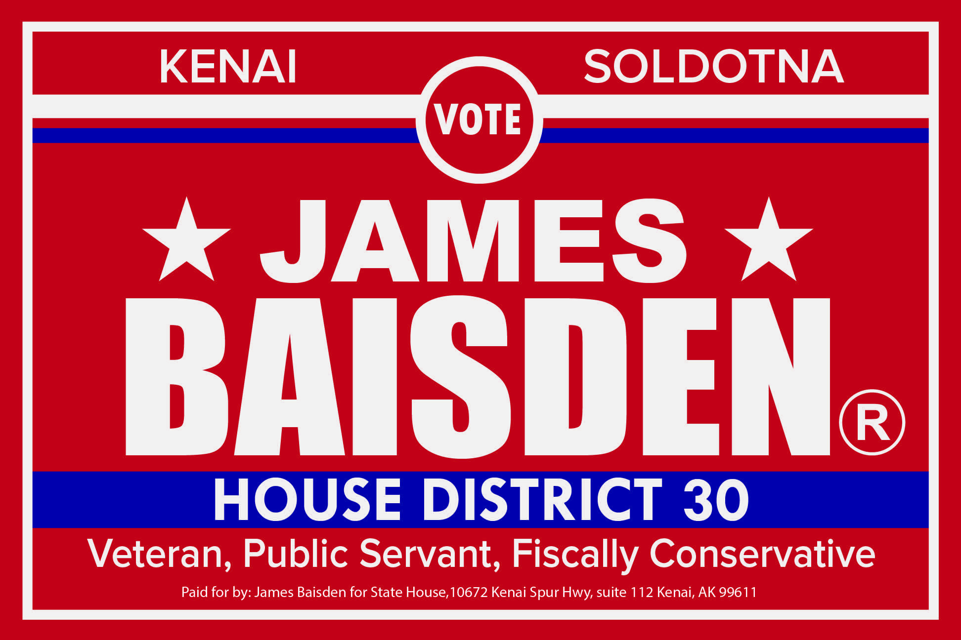 James Baisden for State House logo