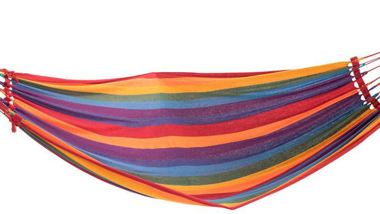 Bright Multi-Coloured Canvas Hammock